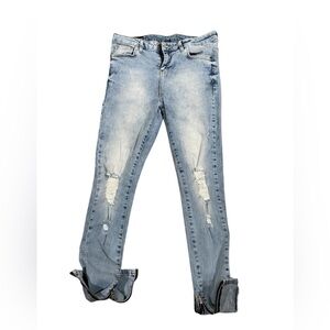 Be Inspired Light Blue Distressed Skinny Jeans